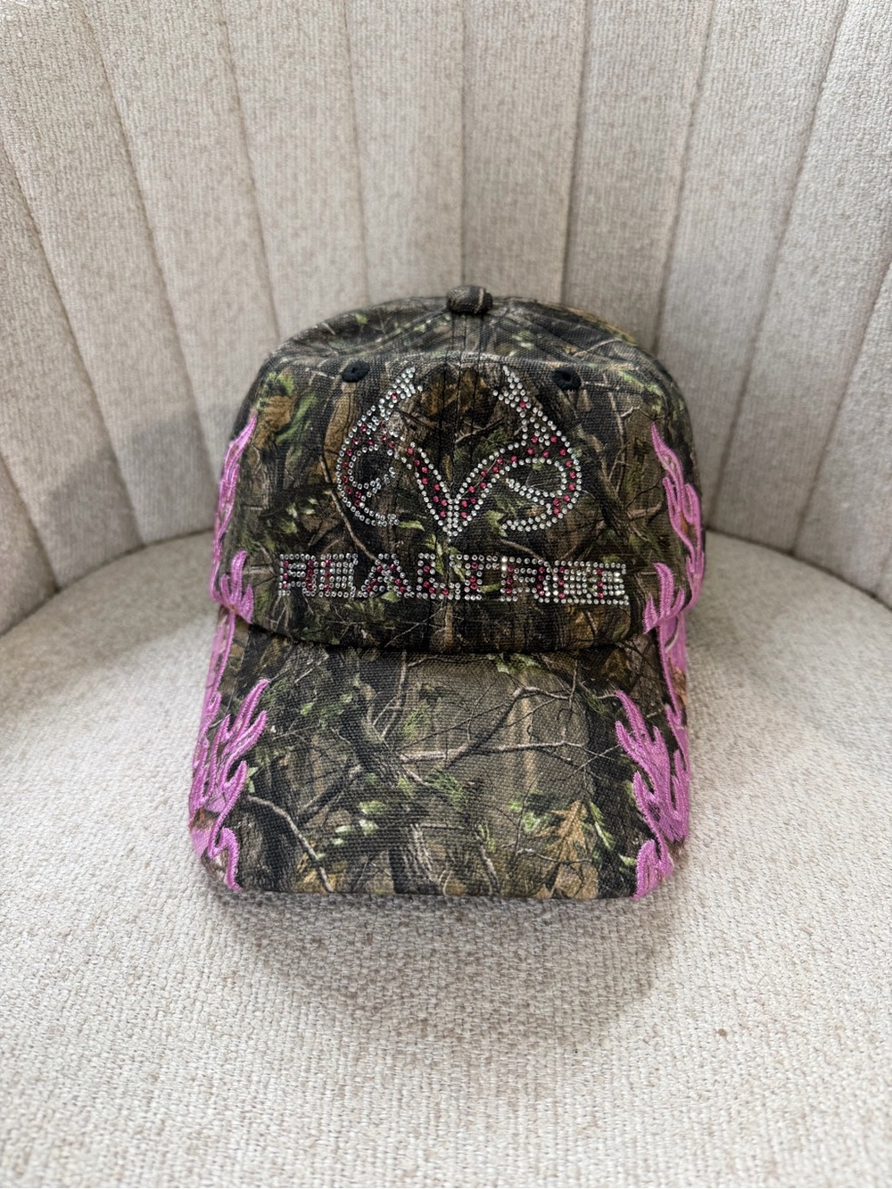 Realtree Camo Baseball Cap with Pink Accents